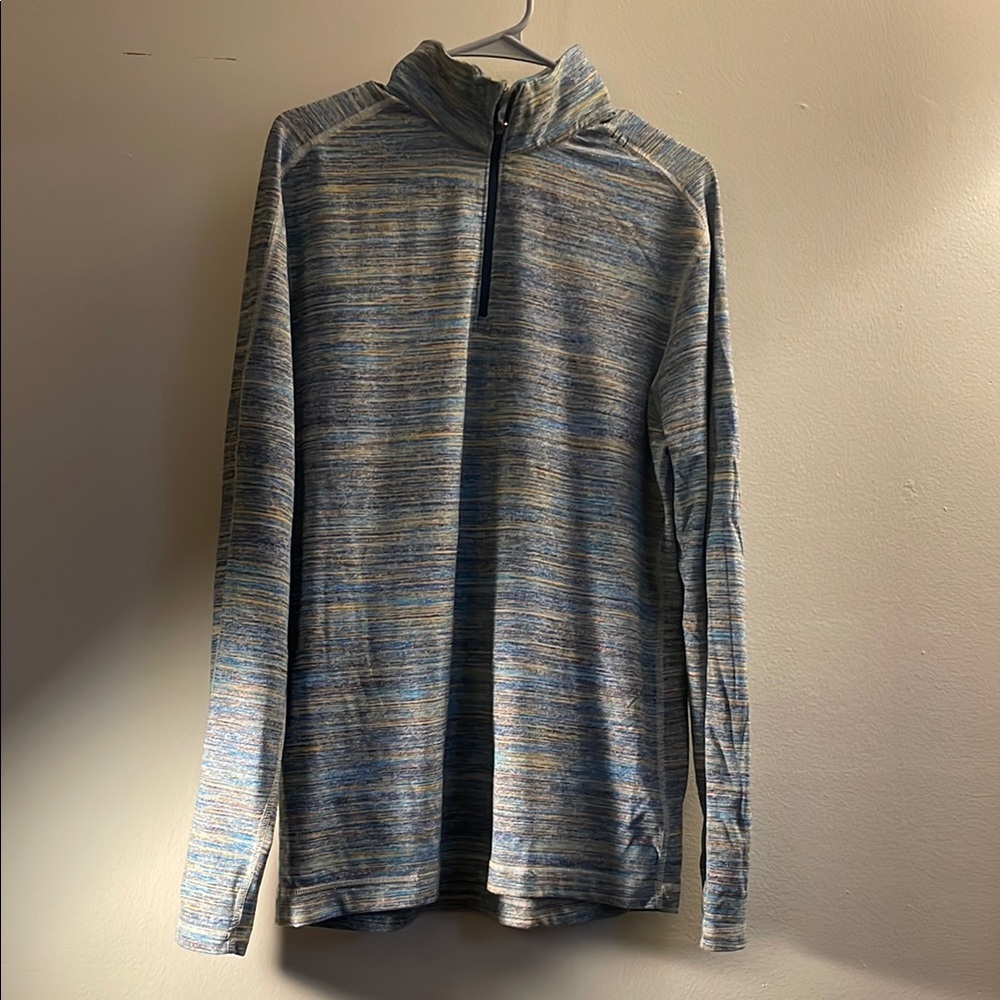 Lululemon Athletica Blue Gray Hooded Sweatshirt